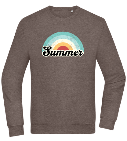 Summer Rainbow Design - Comfort Essential Unisex Sweater_CHARCOAL CHIN_front