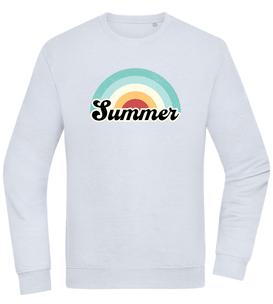 Summer Rainbow Design - Comfort Essential Unisex Sweater_CREAMY BLUE_front