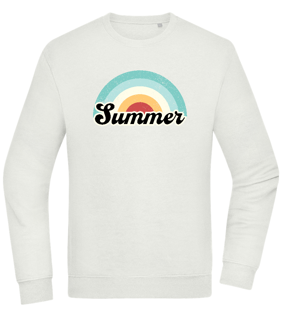 Summer Rainbow Design - Comfort Essential Unisex Sweater_CREAMY GREEN_front