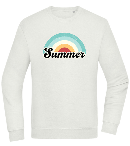 Summer Rainbow Design - Comfort Essential Unisex Sweater_CREAMY GREEN_front