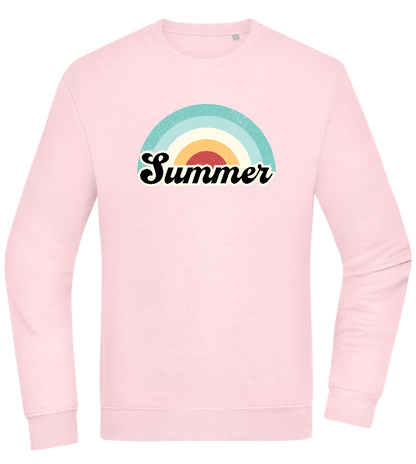 Summer Rainbow Design - Comfort Essential Unisex Sweater_LIGHT PEACH ROSE_front