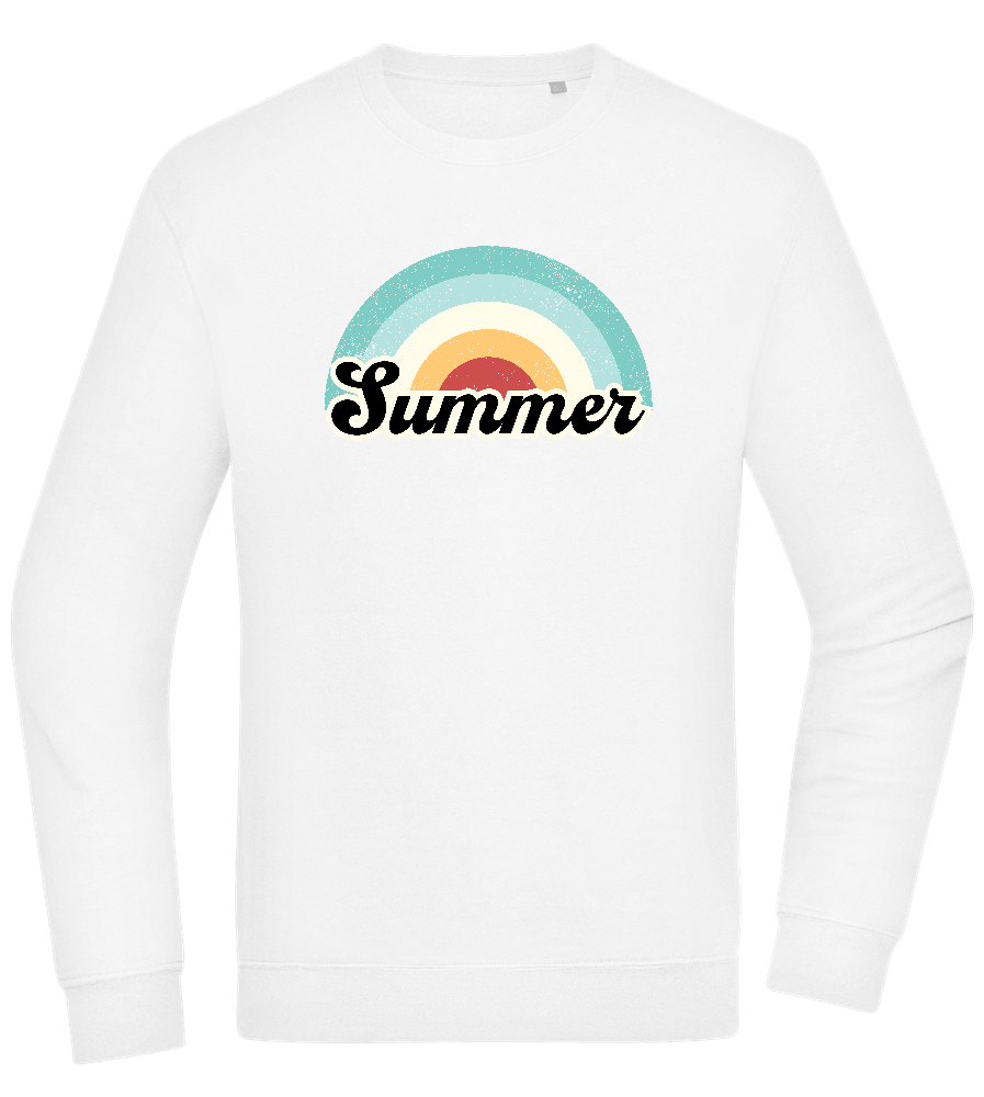 Summer Rainbow Design - Comfort Essential Unisex Sweater_WHITE_front