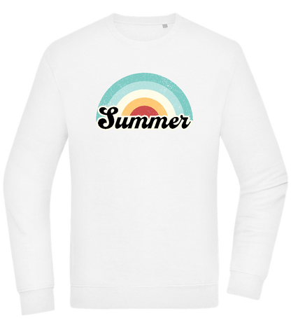 Summer Rainbow Design - Comfort Essential Unisex Sweater_WHITE_front