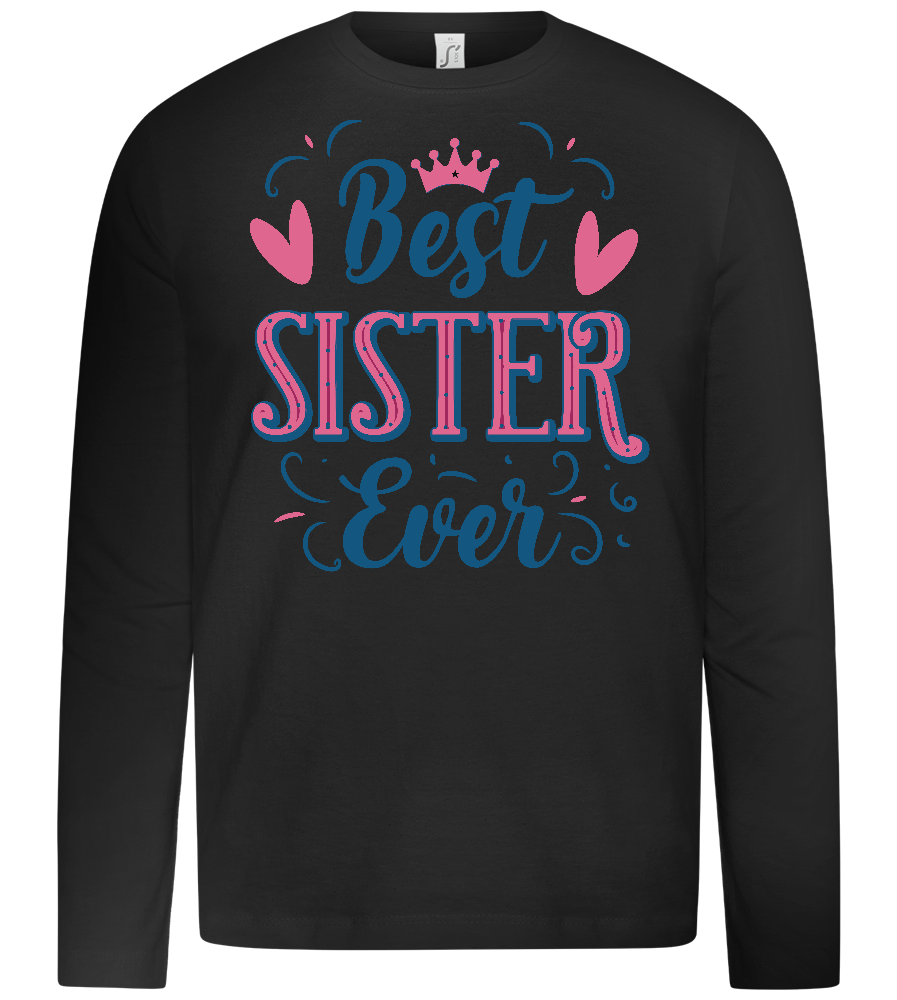 Best Sister Design - Premium kids long sleeve t-shirt_DEEP BLACK_front