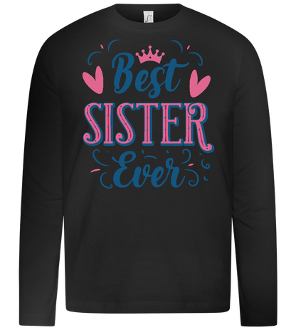 Best Sister Design - Premium kids long sleeve t-shirt_DEEP BLACK_front