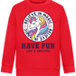 Believe in Magic Unicorn Design - Comfort Kids Sweater_BRIGHT RED_front