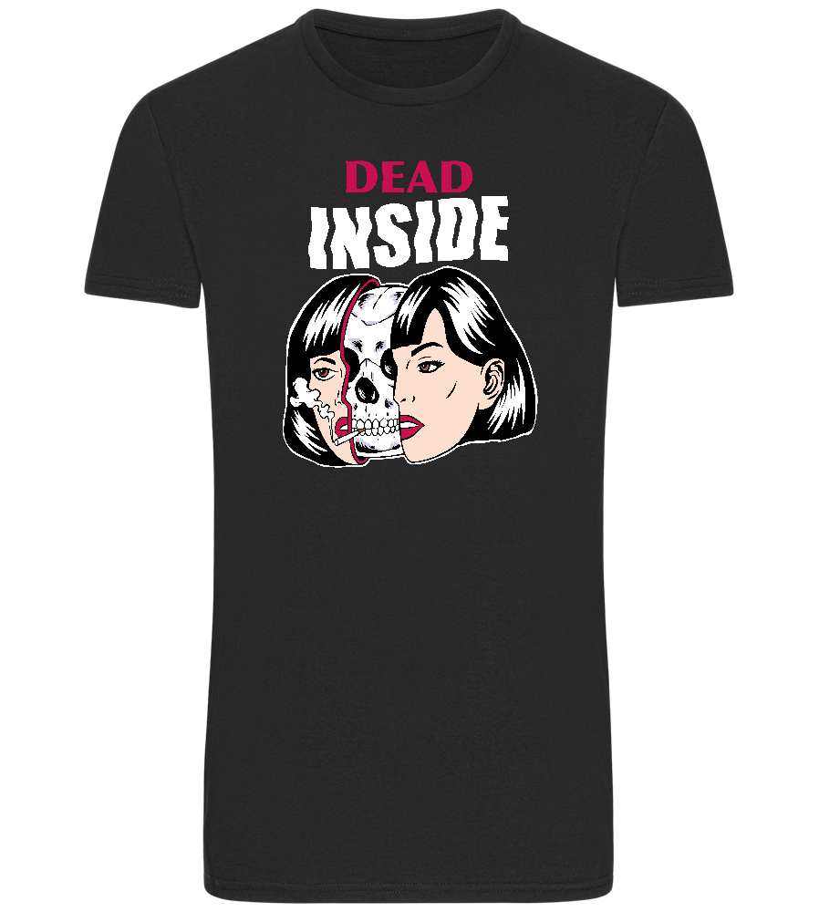 Dead Inside Skull Design - Basic Unisex T-Shirt_DEEP BLACK_front