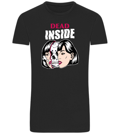 Dead Inside Skull Design - Basic Unisex T-Shirt_DEEP BLACK_front