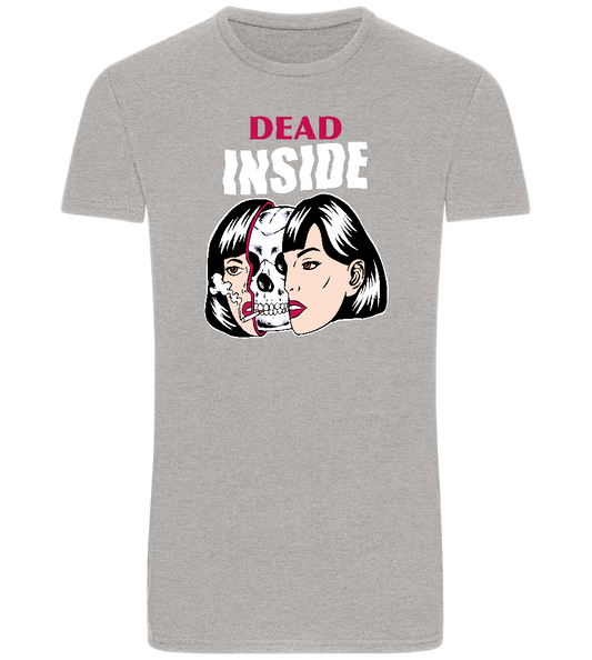 Dead Inside Skull Design - Basic Unisex T-Shirt_ORION GREY_front
