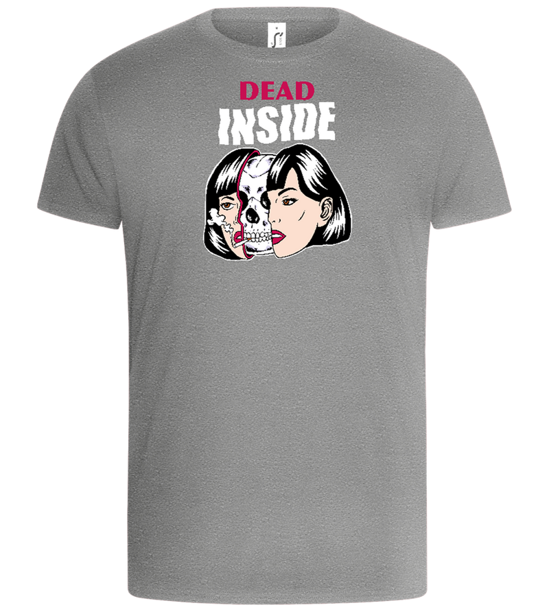 Dead Inside Skull Design - Basic Unisex T-Shirt_ORION GREY_front