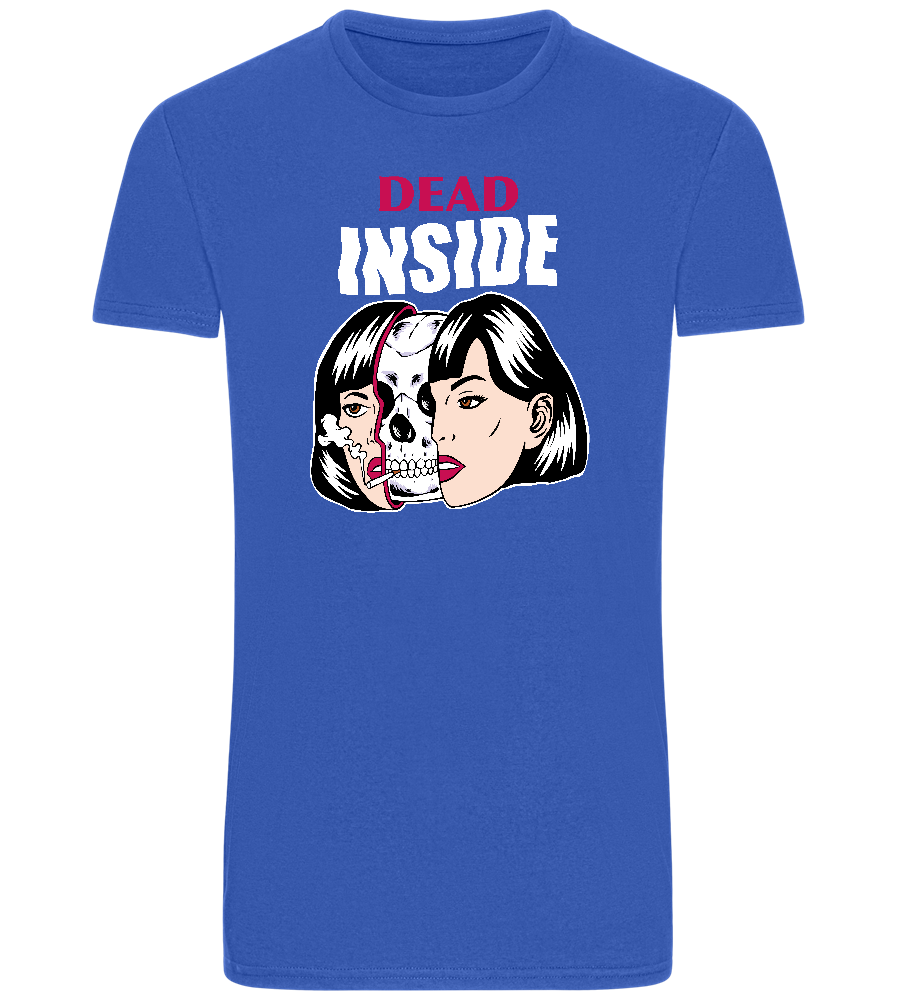 Dead Inside Skull Design - Basic Unisex T-Shirt_ROYAL_front