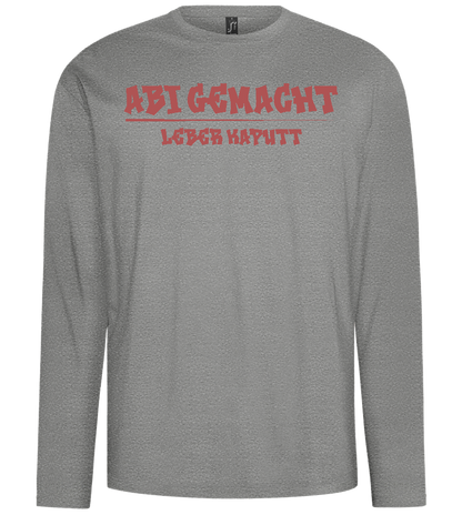 Abi Gemacht Leber Kaputt Design - Comfort men's long sleeve t-shirt_ORION GREY_front