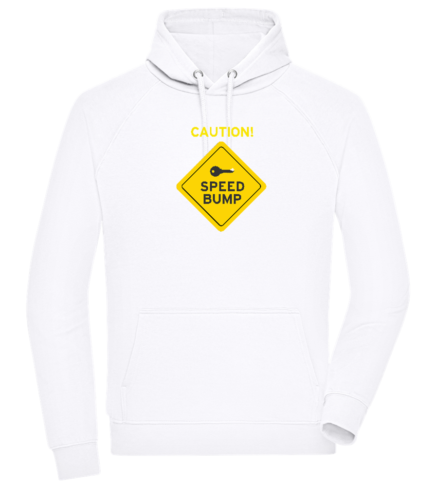 Speed Bump Design - Comfort unisex hoodie_WHITE_front