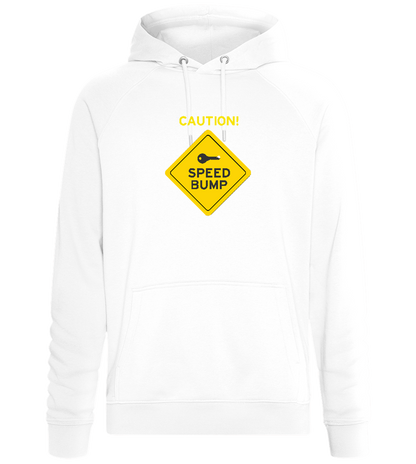 Speed Bump Design - Comfort unisex hoodie_WHITE_front