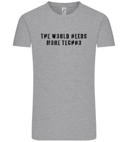 The World Needs More Techno Design - Comfort Unisex T-Shirt_ORION GREY_front