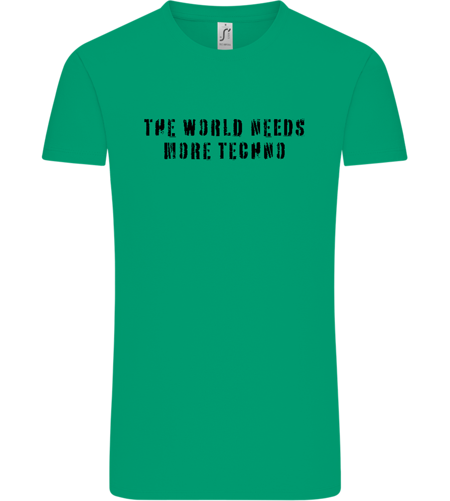 The World Needs More Techno Design - Comfort Unisex T-Shirt_SPRING GREEN_front