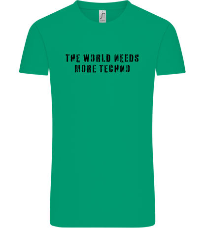 The World Needs More Techno Design - Comfort Unisex T-Shirt_SPRING GREEN_front