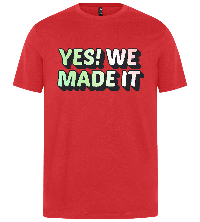 We Made It Design  - Premium unisex regular fit t-shirt_LIGHT GREY MELANGE_front