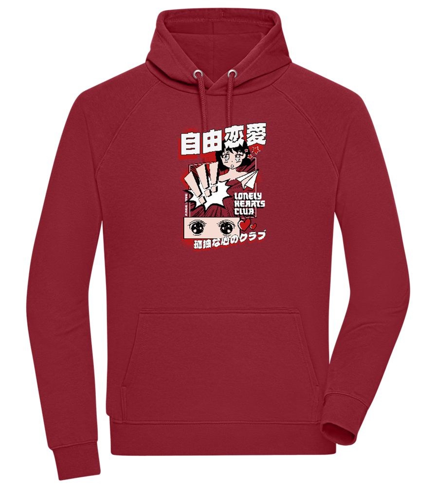 Lonely Hearts Design - Comfort unisex hoodie_BORDEAUX_front