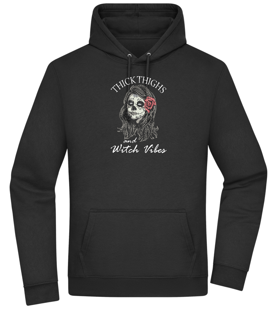 Thick Thighs Design - Premium Essential Unisex Hoodie_BLACK_front