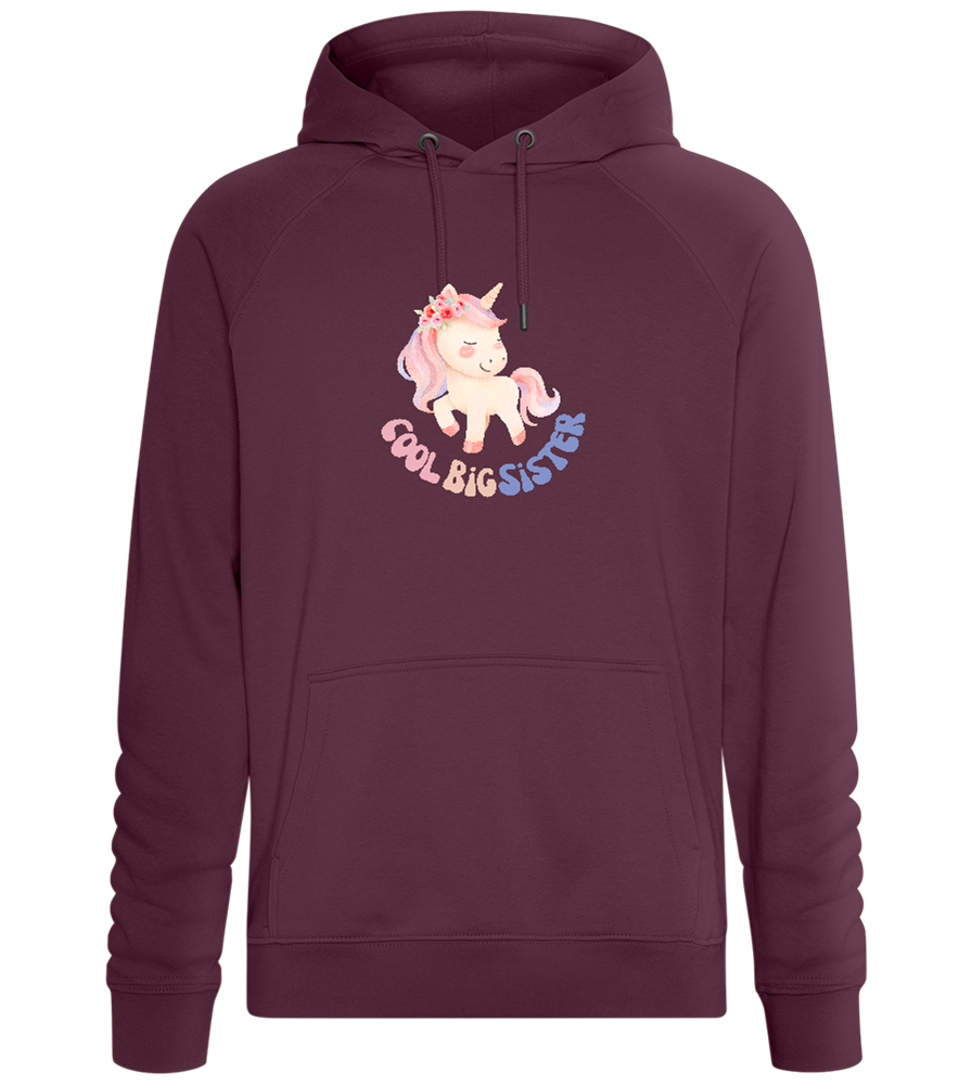 Cool Big Sister Unicorn Design - Comfort unisex hoodie_BORDEAUX_front