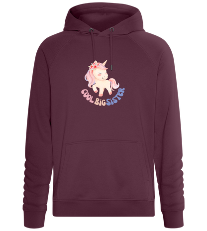 Cool Big Sister Unicorn Design - Comfort unisex hoodie_BORDEAUX_front