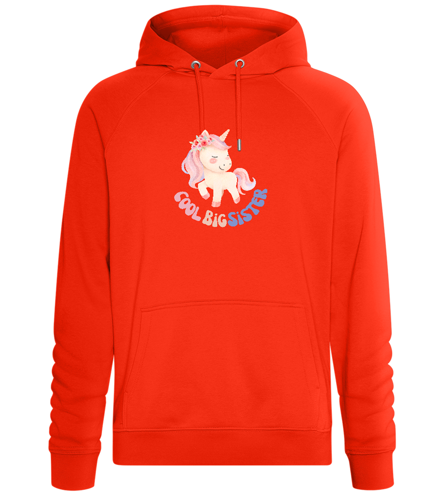 Cool Big Sister Unicorn Design - Comfort unisex hoodie_BURNT ORANGE_front