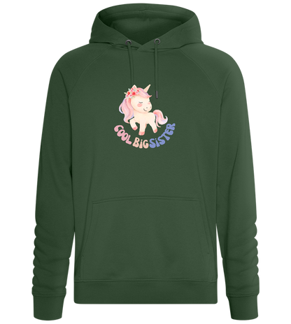 Cool Big Sister Unicorn Design - Comfort unisex hoodie_GREEN BOTTLE_front