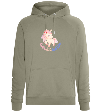 Cool Big Sister Unicorn Design - Comfort unisex hoodie_KHAKI_front