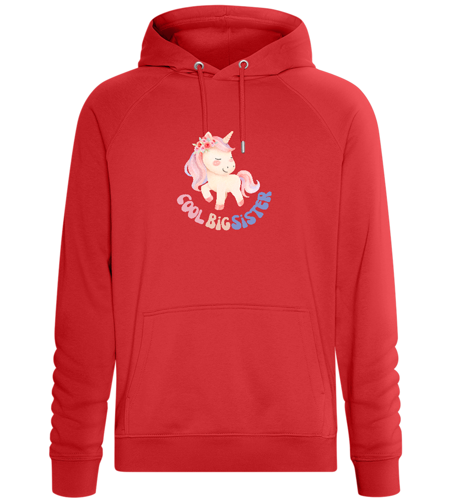 Cool Big Sister Unicorn Design - Comfort unisex hoodie_RED_front