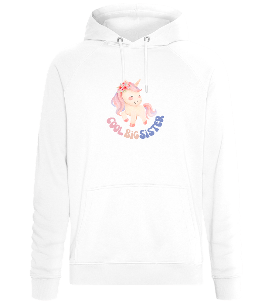 Cool Big Sister Unicorn Design - Comfort unisex hoodie_WHITE_front