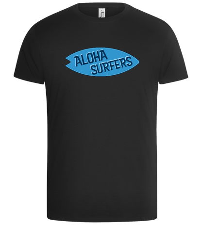 Aloha Surf Crew Design - Basic Unisex T-Shirt_DEEP BLACK_front