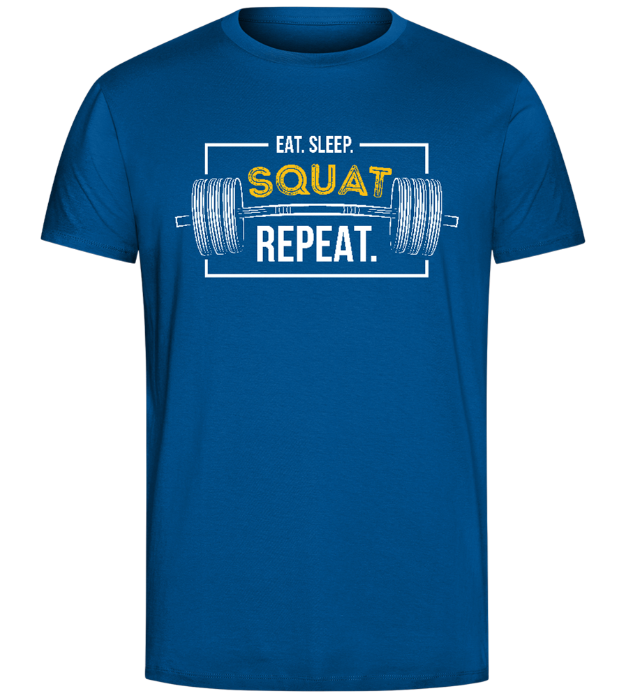 Repeat the Squats Design - Comfort Unisex T-Shirt_ROYAL_front