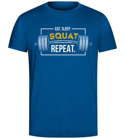 Repeat the Squats Design - Comfort Unisex T-Shirt_ROYAL_front