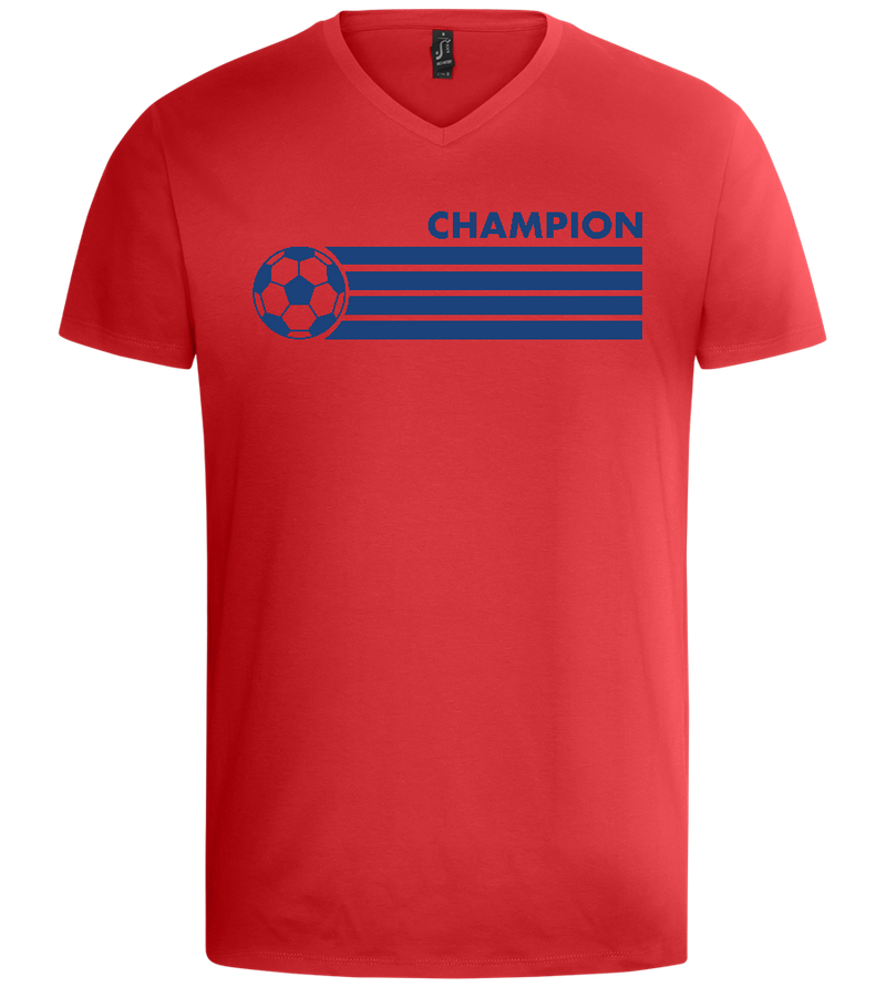 Soccer Champion Design - Basic men's v-neck t-shirt_RED_front