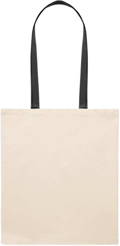 Zodiac Gemini Design - Essential colored handle tote bag_BLACK_back