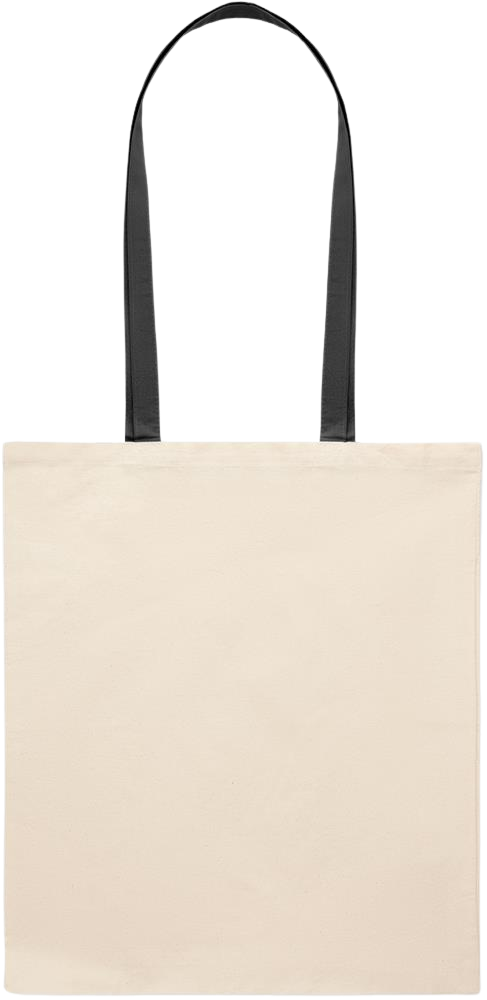 Zodiac Gemini Design - Essential colored handle tote bag_BLACK_back