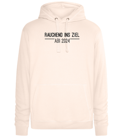 Rauchend Ins Ziel Design - Premium unisex hoodie_LIGHT PEACH ROSE_front