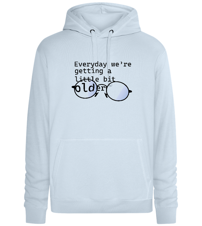 Reading Glasses Design - Premium unisex hoodie_CREAMY BLUE_front