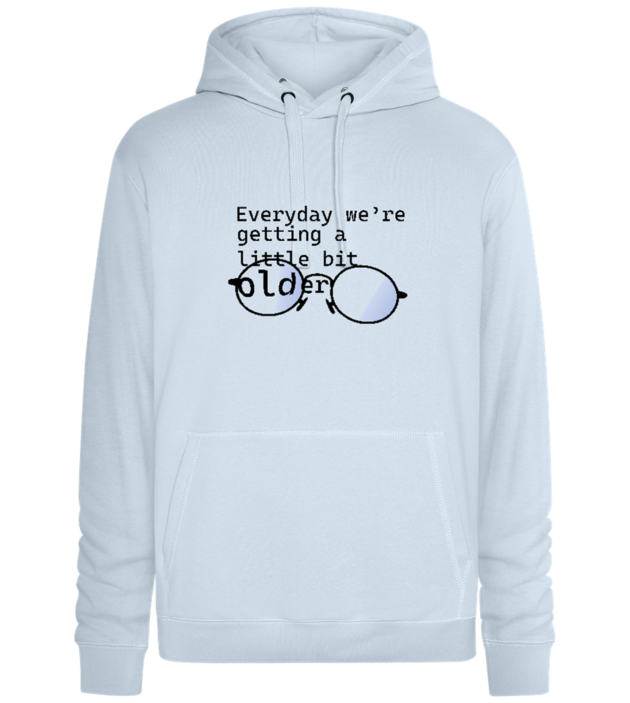 Reading Glasses Design - Premium unisex hoodie_CREAMY BLUE_front