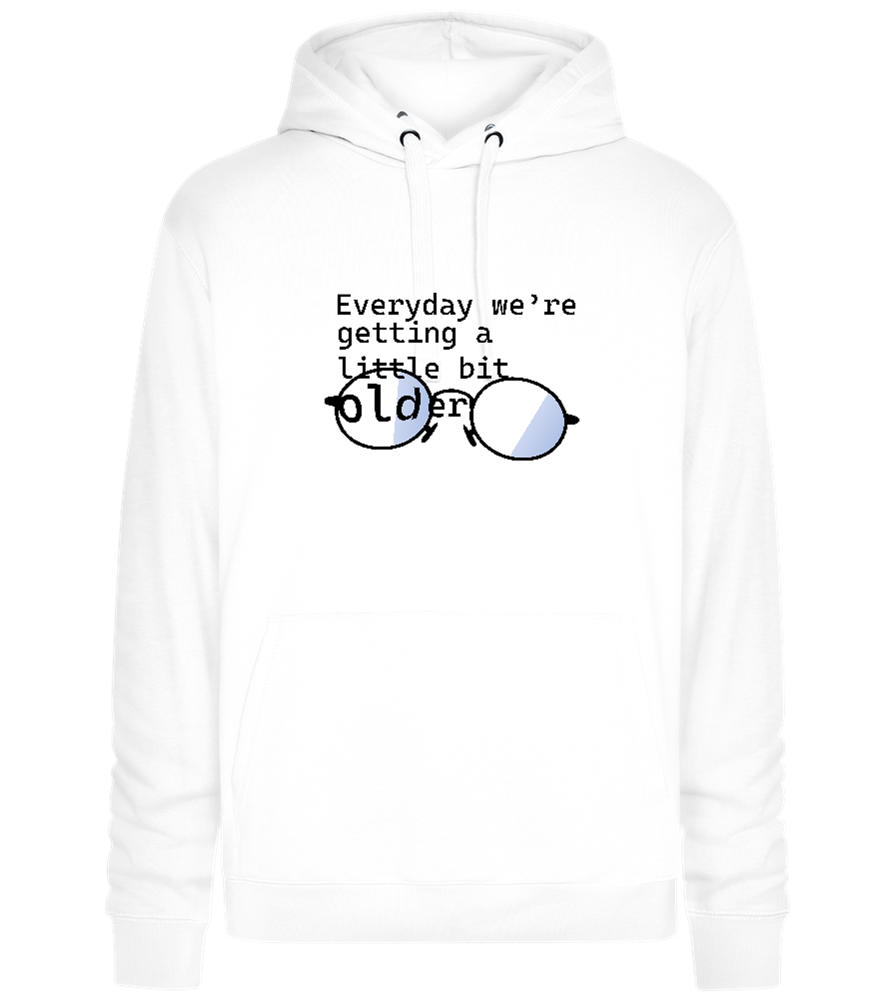 Reading Glasses Design - Premium unisex hoodie_WHITE_front