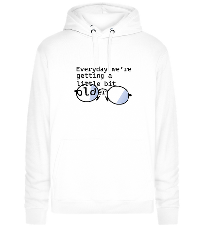 Reading Glasses Design - Premium unisex hoodie_WHITE_front