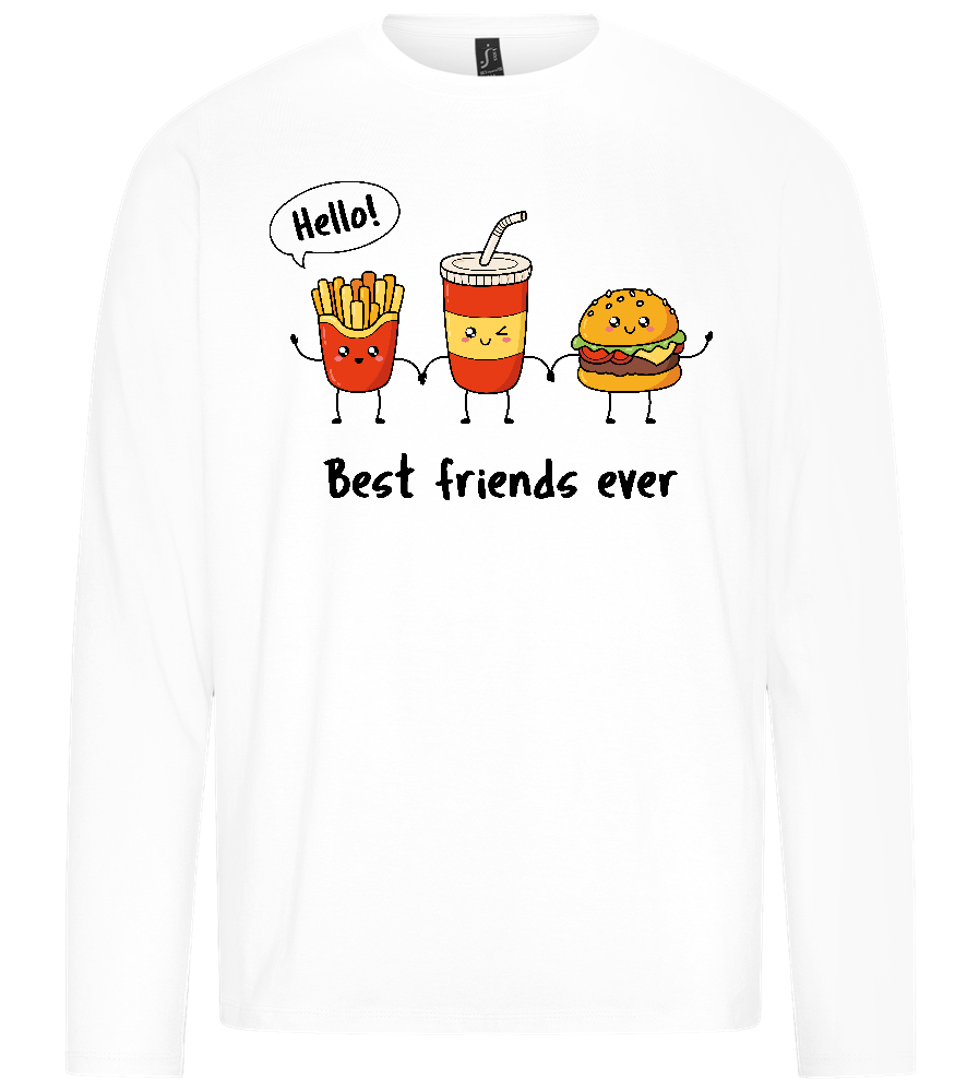 Best Friends Ever Food Design - Premium men's long sleeve t-shirt_WHITE_front