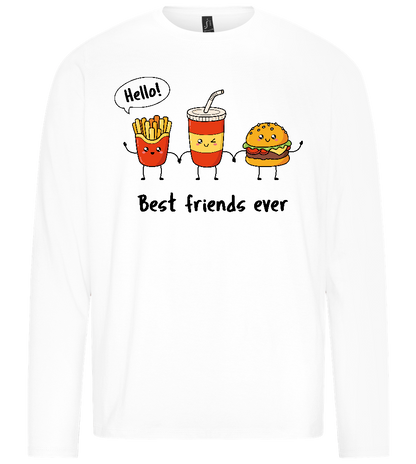 Best Friends Ever Food Design - Premium men's long sleeve t-shirt_WHITE_front