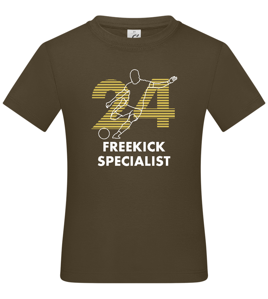 Freekick Specialist Design - Basic kids t-shirt_ARMY_front