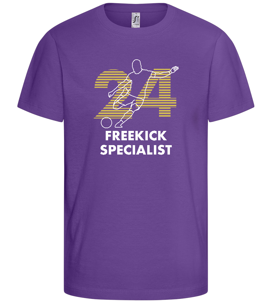 Freekick Specialist Design - Basic kids t-shirt_DARK PURPLE_front