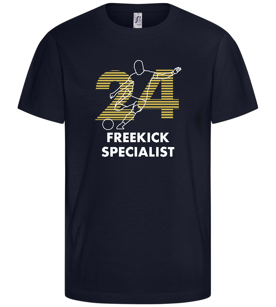 Freekick Specialist Design - Basic kids t-shirt_FRENCH NAVY_front