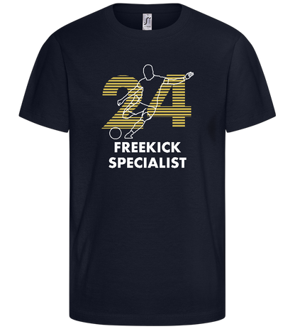 Freekick Specialist Design - Basic kids t-shirt_FRENCH NAVY_front