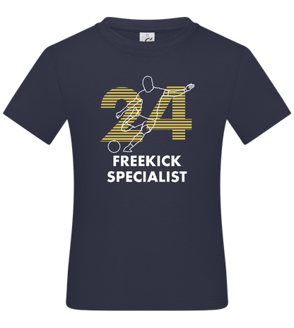 Freekick Specialist Design - Basic kids t-shirt_FRENCH NAVY_front