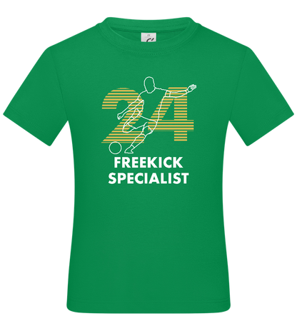 Freekick Specialist Design - Basic kids t-shirt_MEADOW GREEN_front